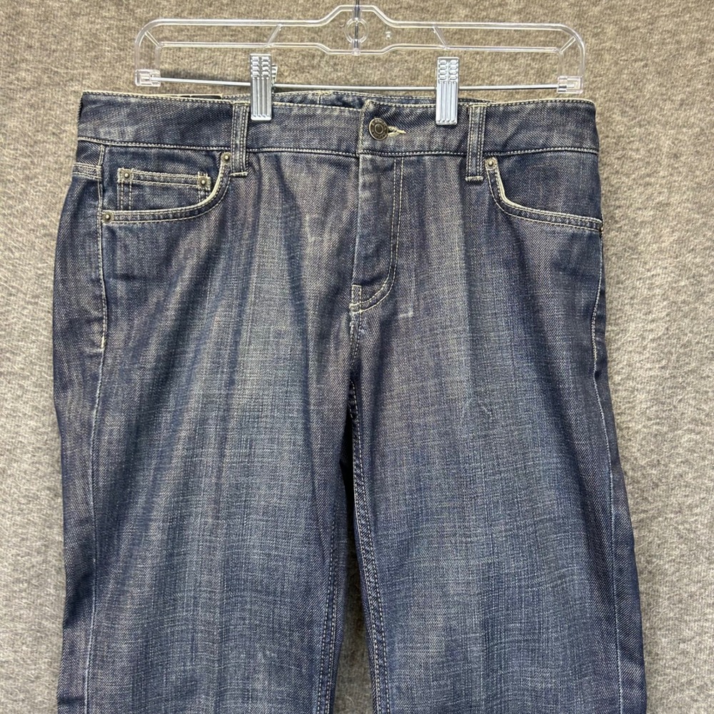 Banana Republic Low Rise Boot Cut Jeans 8P Dark Wash Stretch Denim Petite